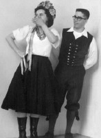 Louella Thomas and Dick Oakes, 1959, Scandinavian costume from Vyts Beliajus.