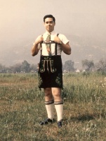 Dick Oakes, Bavarian costume, 1968
