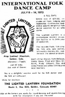 Lighted Lantern Advertisement 1973