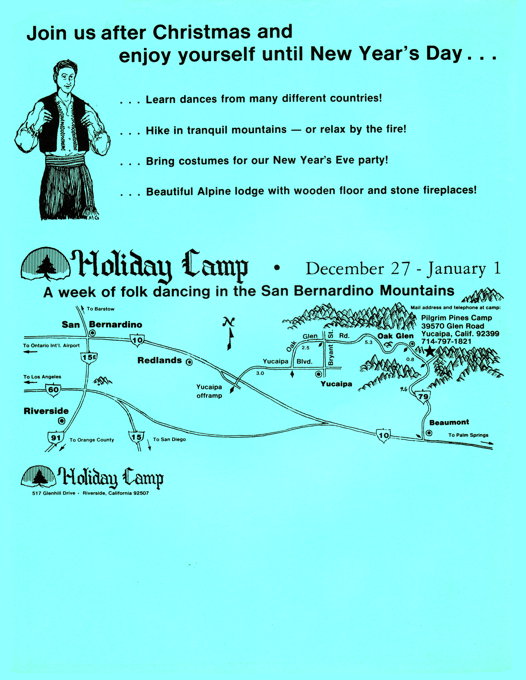 Holiday Camp Flyer 1979-1