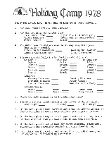 Holiday Camp 1978 Survey