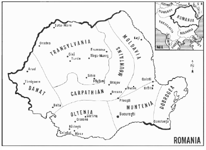 Map of Romania