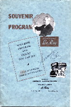Le Roy Souvenir Program, outside front cover