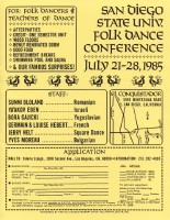 San Diego State University Folk Dance Conference 1985