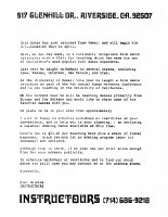 Dick Oakes' Instructours Letter